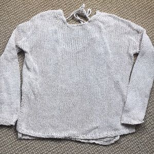 360 sweater cotton/linen open weave sweater